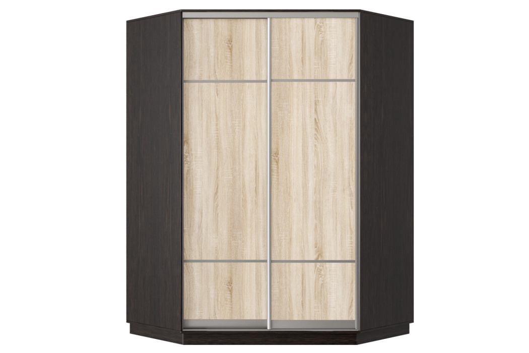 Угловые шкафы, Шкаф-купе Премьер Лайт 71 угловой (08;08) двухдверный