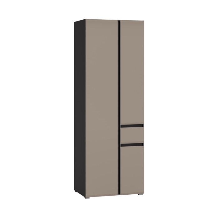 Для одежды, Шкаф комбинированный Сидней 13.18, антрацит, веллюто капучино