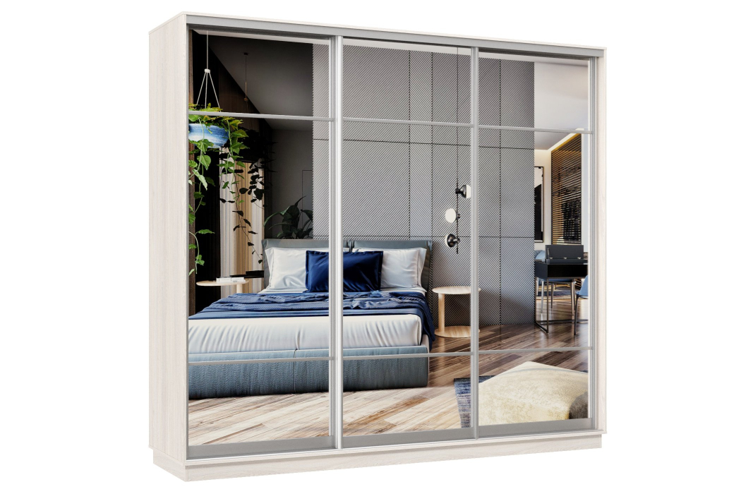 Шкафы-купе 3-х дверные, Шкаф-купе Премьер Лайт 60 (11;11;11) трехдверный