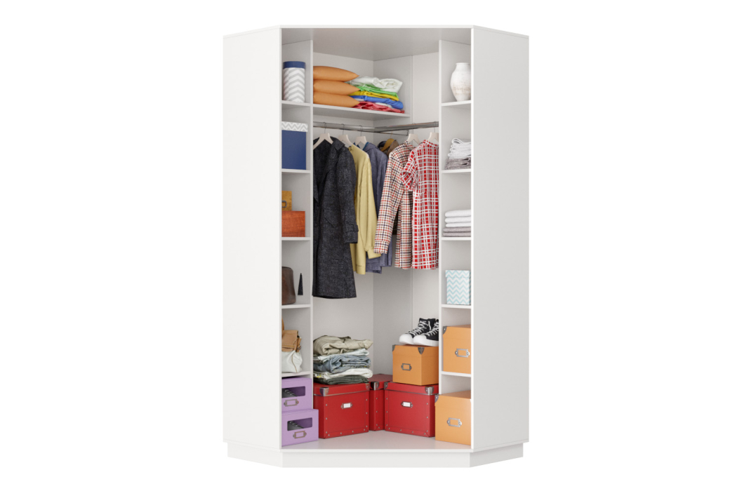 Угловые шкафы, Шкаф-купе Премьер Лайт 71 угловой (05;05) двухдверный