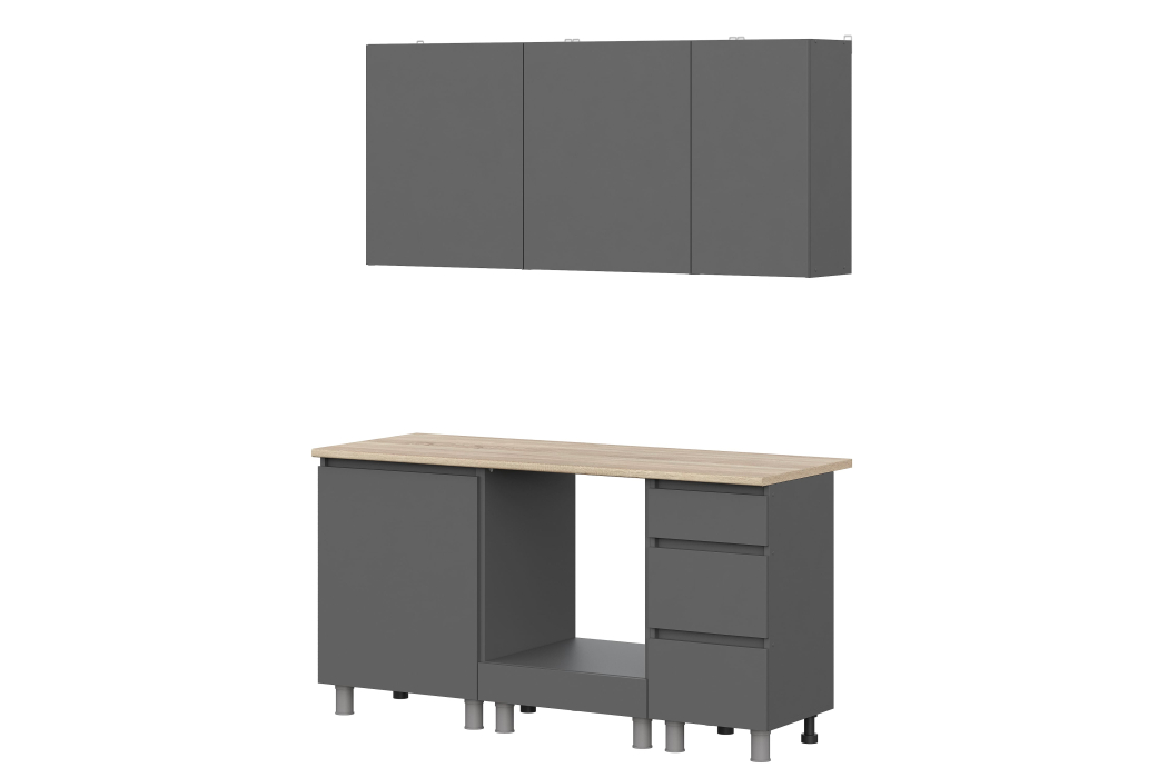 Кухонные гарнитуры, Кухня Денвер (без столешницы). Композиция 4
