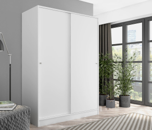 Шкаф-купе для одежды с 5 полками и штангой Теви