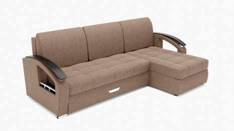 Угловой диван Дубай-1 с оттоманкой ППУ, велюр