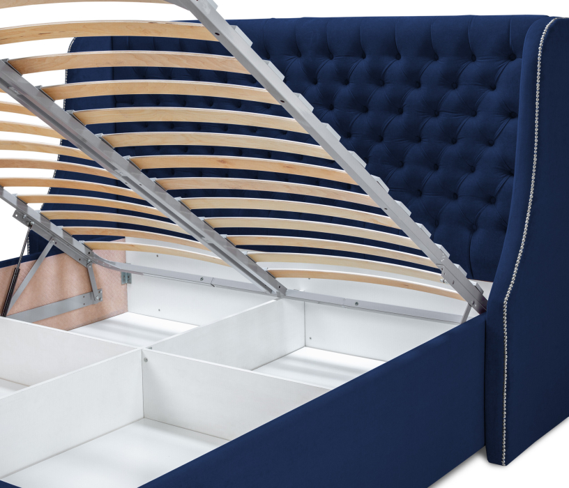 Мягкая кровать, Кровать с мягким изголовьем Пандора 1800, микровелюр