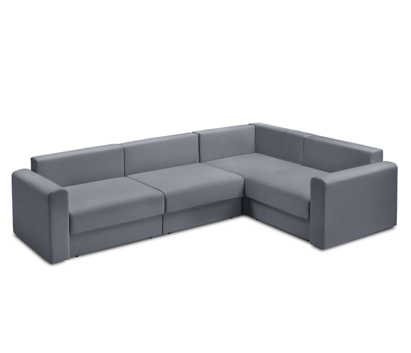 Диваны угловые в гостиную, Диван угловой Мэдисон Лонг со спальным местом, микровелюр