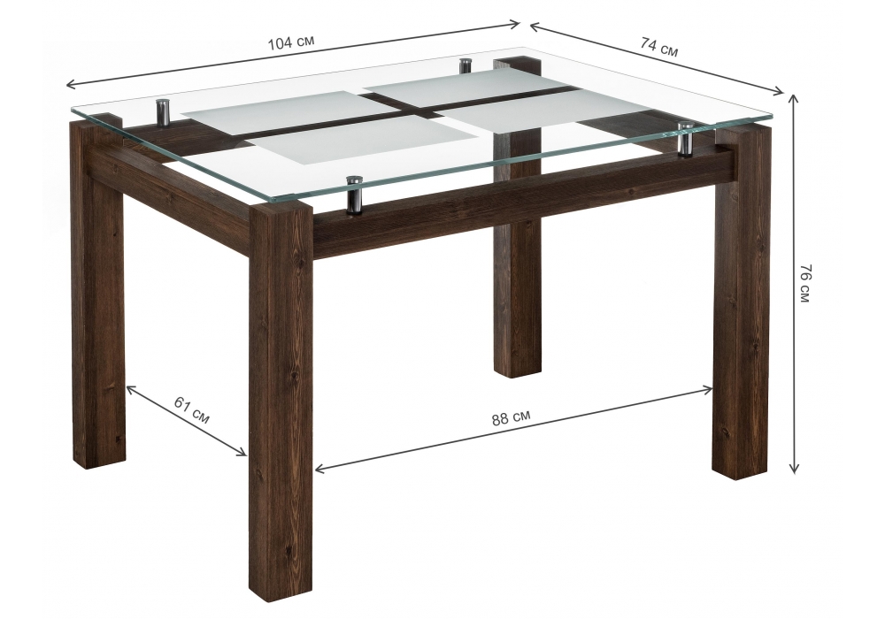 Журнальные столики, Стол стеклянный Бран