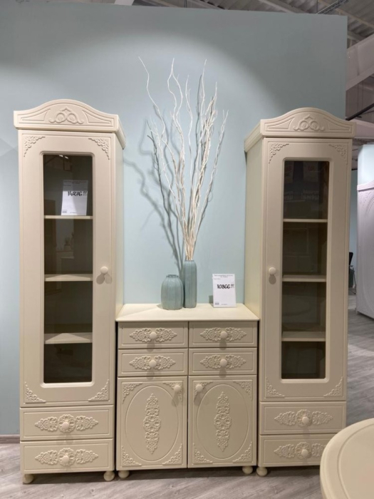 Шкафы пеналы, Шкаф-пенал со стеклом Ассоль плюс АС-1