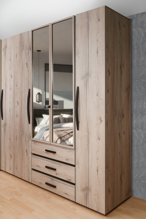 Шкафы распашные, Модульная система Nature (модуль 555) Шкаф для одежды и белья