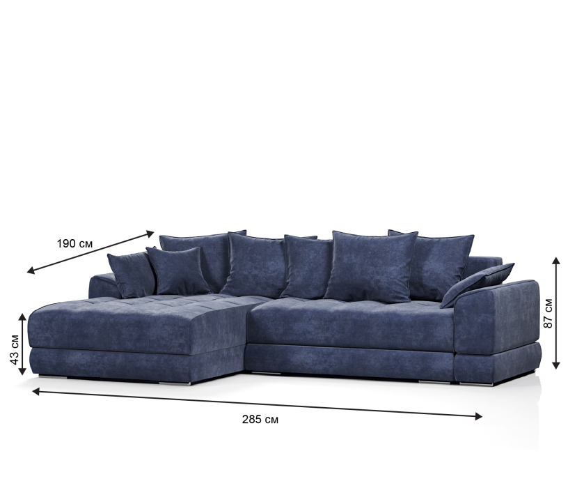 Диваны угловые в гостиную, Диван-кровать угловой еврокнижка Модерн Nordkisa,велюр