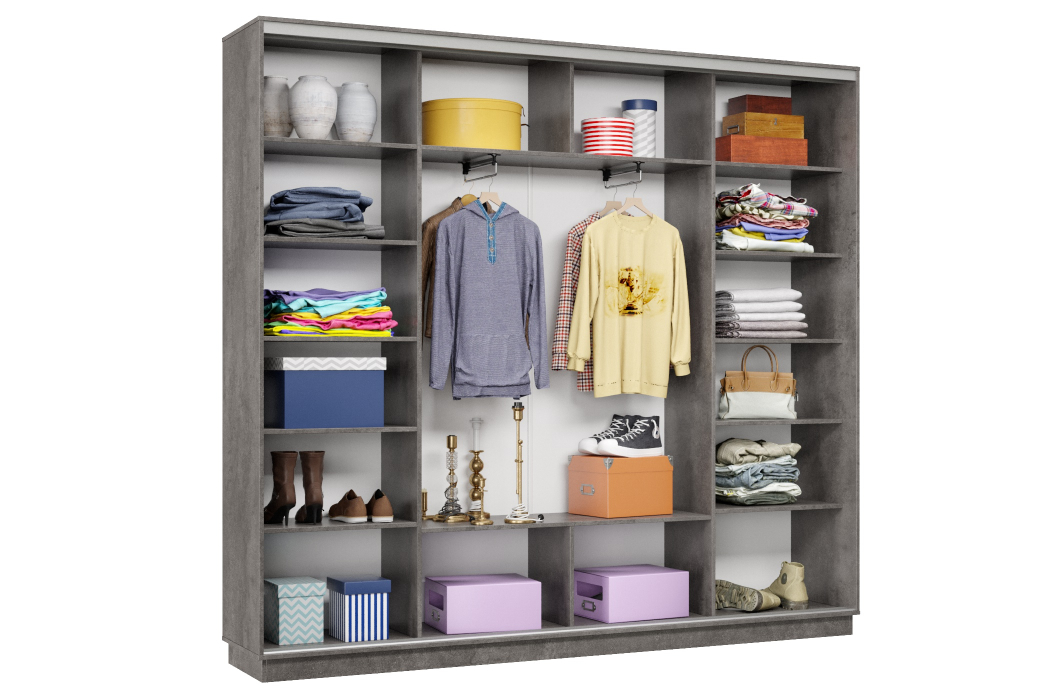 Шкафы-купе, Шкаф-купе Премьер Лайт 57 (05;05;05) трехдверный