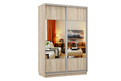 Шкаф-купе Премьер Лайт 01 Мини (05;05) двухдверный