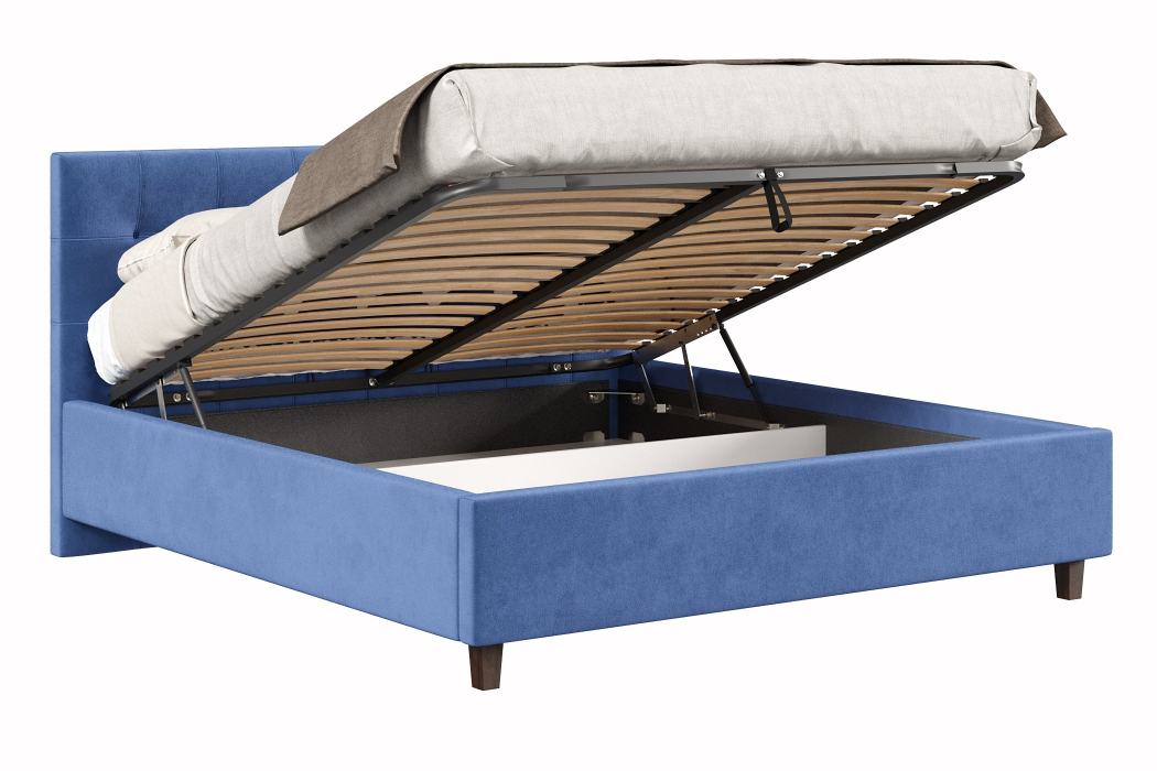 Мягкая кровать, Кровать Турин 1800 с подъёмным механизмом, велюр