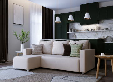 Угловой диван Каир Lux 2 универсальный велюр