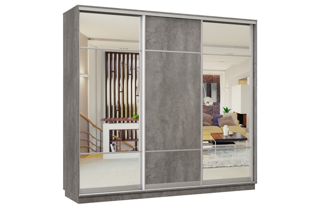 Шкафы-купе 3-х дверные, Шкаф-купе Премьер Лайт 60 (11;08;11) трехдверный