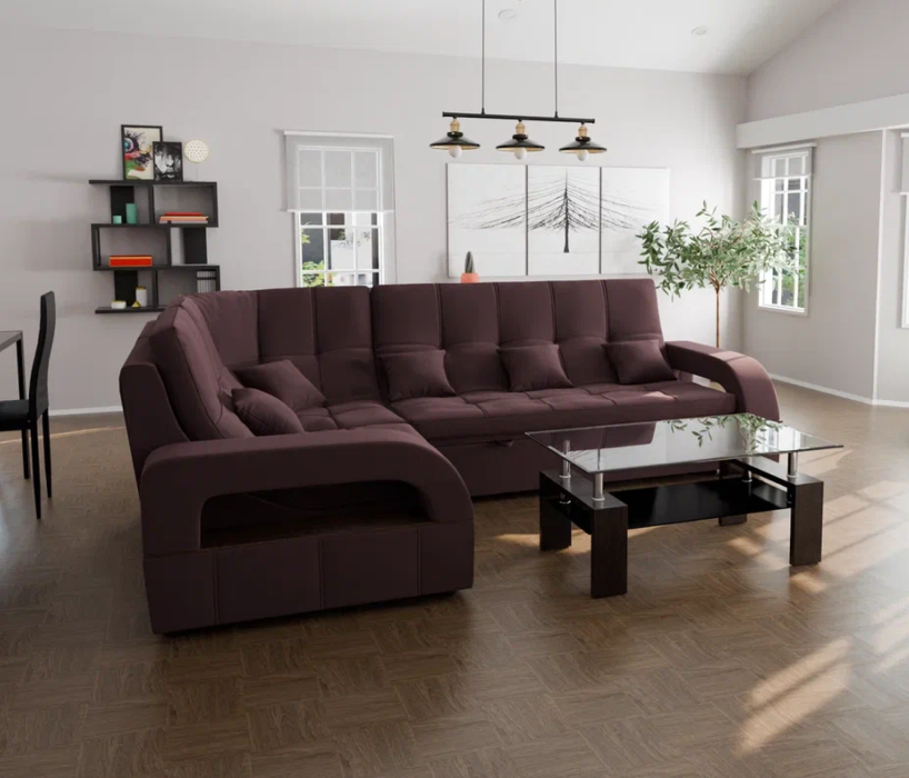 Диваны угловые в гостиную, Модульный диван Майами-3,микровелюр,антивандальная ткань,венеция