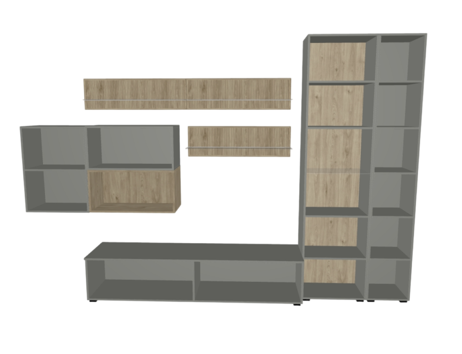 Стенки для гостиной, Модульная гостиная Стелла композиция 2