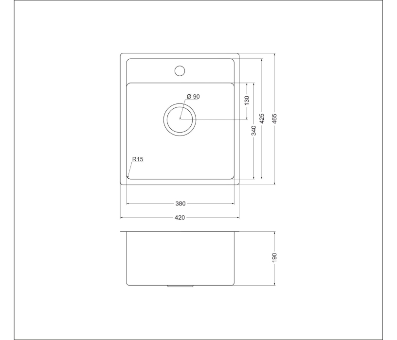 Кухонные мойки, Мойка универсального монтажа OL-FUR112