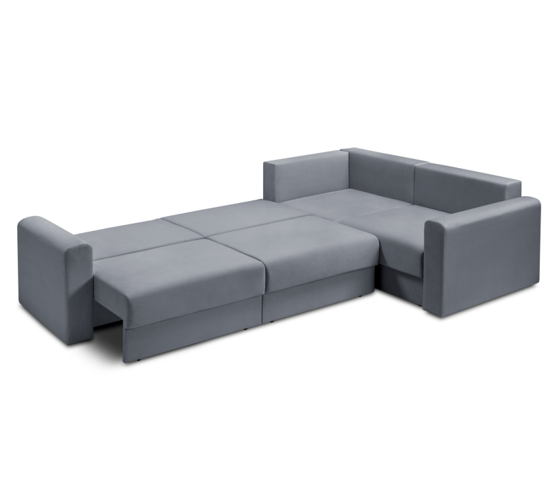 Диваны угловые в гостиную, Диван угловой Мэдисон Лонг со спальным местом, микровелюр