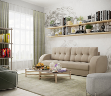 Диваны еврокнижки, Диван-кровать прямой Рио пантограф,велюр