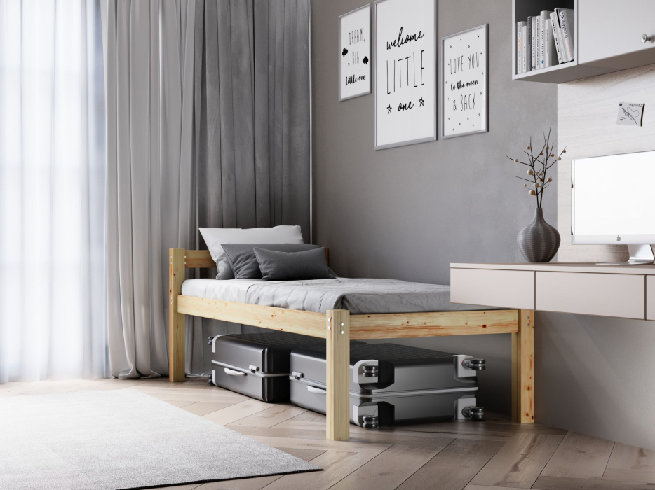 Кровати из массива, Высокая кровать Тосно 90х200