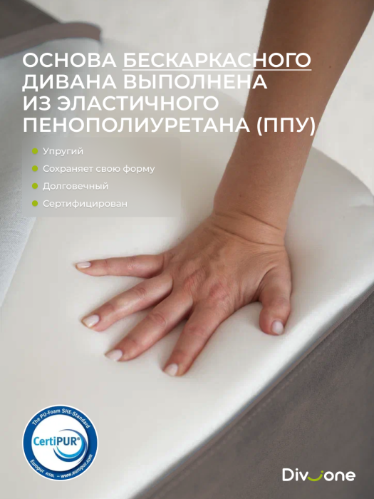 Детские диваны, Бескаркасный диван-кровать "Дадли ЛАЙТ" 1950*1050мм. велюр