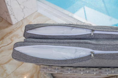 Шезлонг AGATA бежевый с матрасом