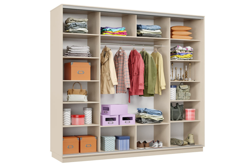 Шкафы-купе 3-х дверные, Шкаф-купе Премьер Лайт 58 (08;08;08) трехдверный