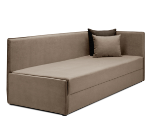 Кровать тахта угловая Гамма с подъемным механизмом, микровелюр