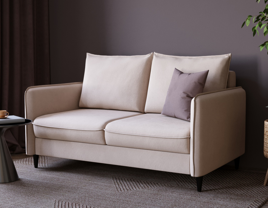 Дизайнерские диваны для гостиной, Диван-кровать Фьорд SMART 140, велюр