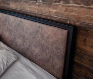 Кровать в стиле лофт Лоренцо 0.9 (Черный)