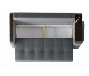 Диван-кровать прямой Smart 4 пуф справа Велюр