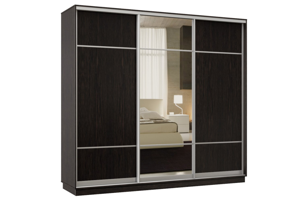 Шкафы-купе 3-х дверные, Шкаф-купе Премьер Лайт 63 (08;11;08) трехдверный