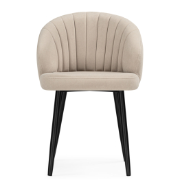 Стул на металлокаркасе Бэнбу некрутящийся marseille (чёрный)