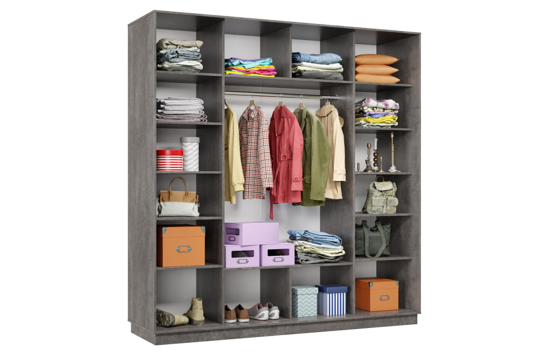 Шкафы-купе 3-х дверные, Шкаф-купе Премьер 34  (01РБ;01РБ;01РБ) фасады ромб белый/трёхдверный/Профиль чёрный муар