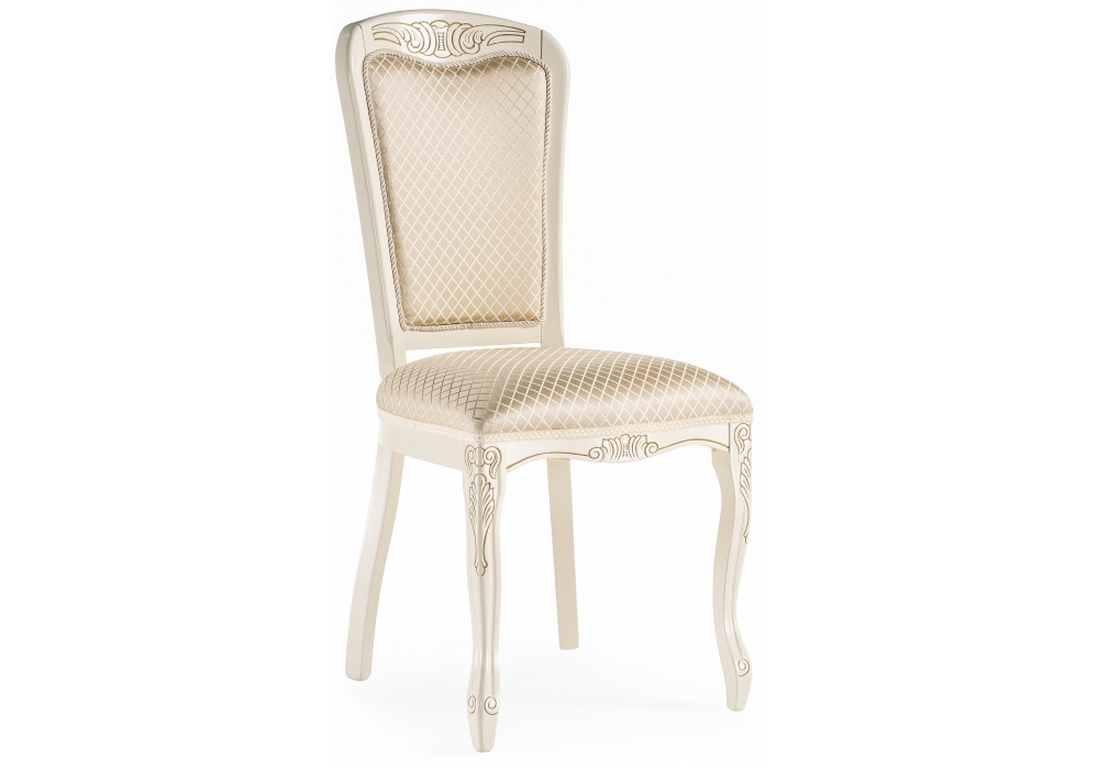 Стулья, Стул деревянный Клето патина золото / ромб