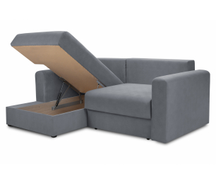 Диван угловой еврокнижка со спальным местом Мэдисон, микровелюр