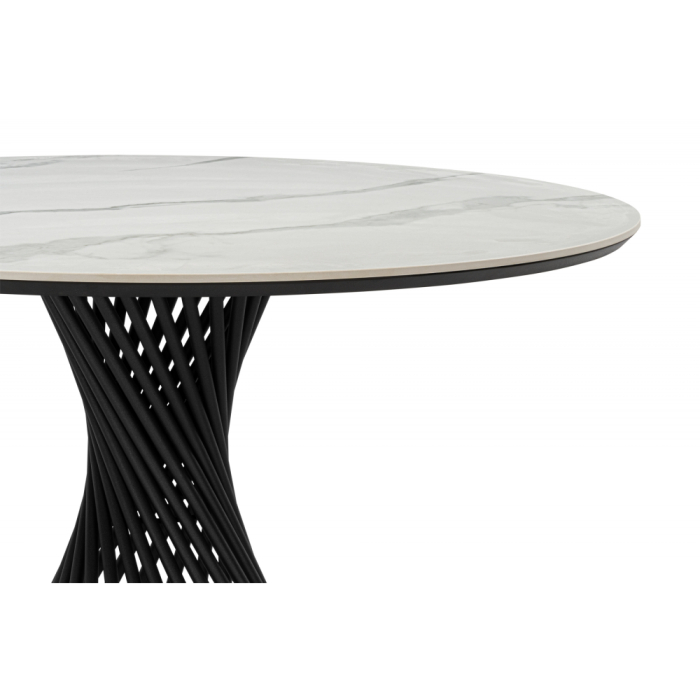 Обеденные столы, Керамический стол Вивиен 110 (чёрная нога)