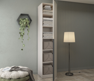 Шкаф 1-дверный с полками, 45 см Люкс