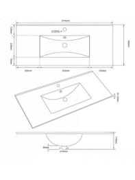 Тумба с раковиной Francesca Avanti Империя 100, подвесная