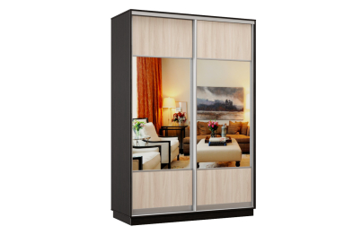 Шкаф-купе Премьер Лайт 01 Мини (05;05) двухдверный