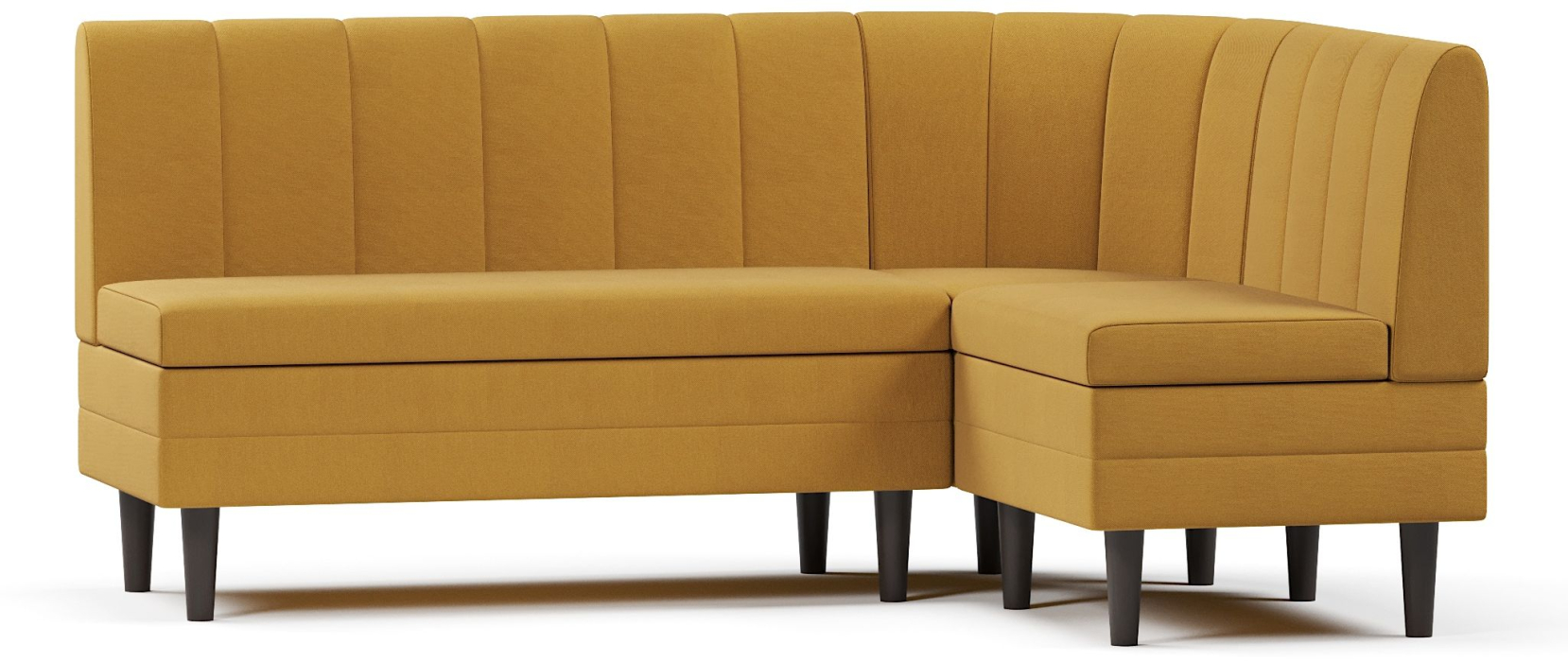 Диваны угловые, Кухонный угловой нераскладной диван Кетла, велюр