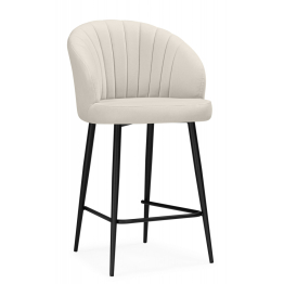 Стул полубарный на металлокаркасе Бэнбу некрутящийся marseille (чёрный)