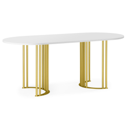 Стол Хьюго О 200 х 90 (золотые ноги)