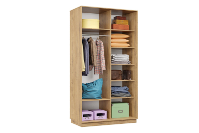 Шкаф-купе Премьер 02 (01ЗГ;01ЗГ) фасады зеркало графит/двухдверный/Профиль чёрный муар