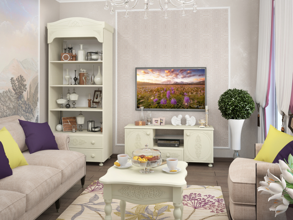 Шкафы пеналы, Шкаф-пенал открытый (Стеллаж) Ассоль АС-3