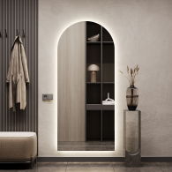Зеркала в спальню, Зеркало с нейтральной подсветкой GENGLASS ARKIS NF LED L,  с проводом 79х179 см