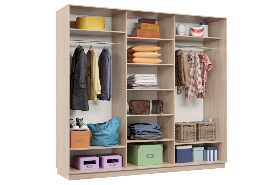 Шкафы-купе, Шкаф-купе Премьер 54 (16;16;16) трёхдверный