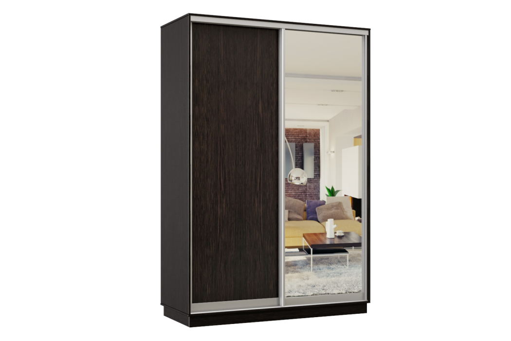 Шкафы-купе, Шкаф-купе Премьер Лайт 04 (02;01) двухдверный