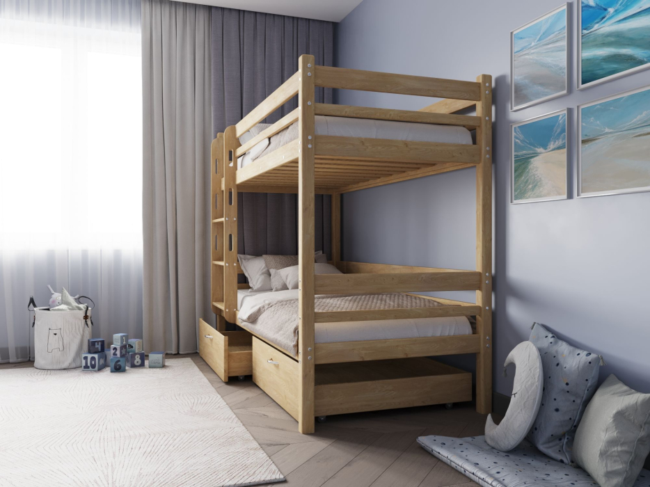 Кровати из массива, Двухъярусная кровать Фабиа 80х200