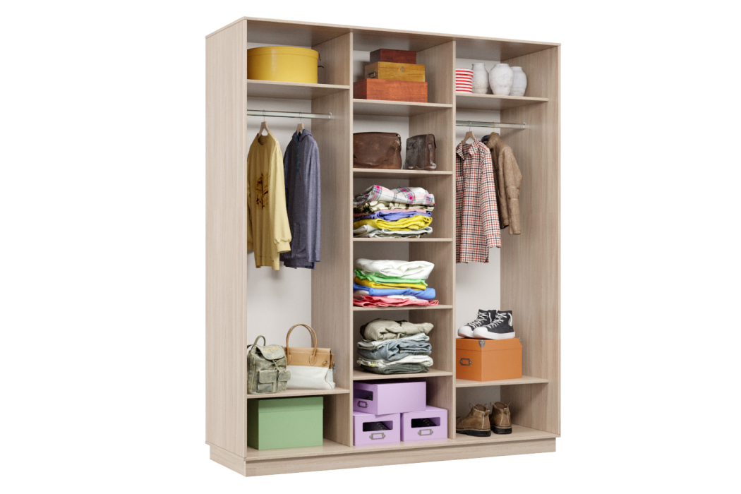 Шкафы-купе 3-х дверные, Шкаф-купе Премьер Лайт 26 (02;01;02) трехдверный